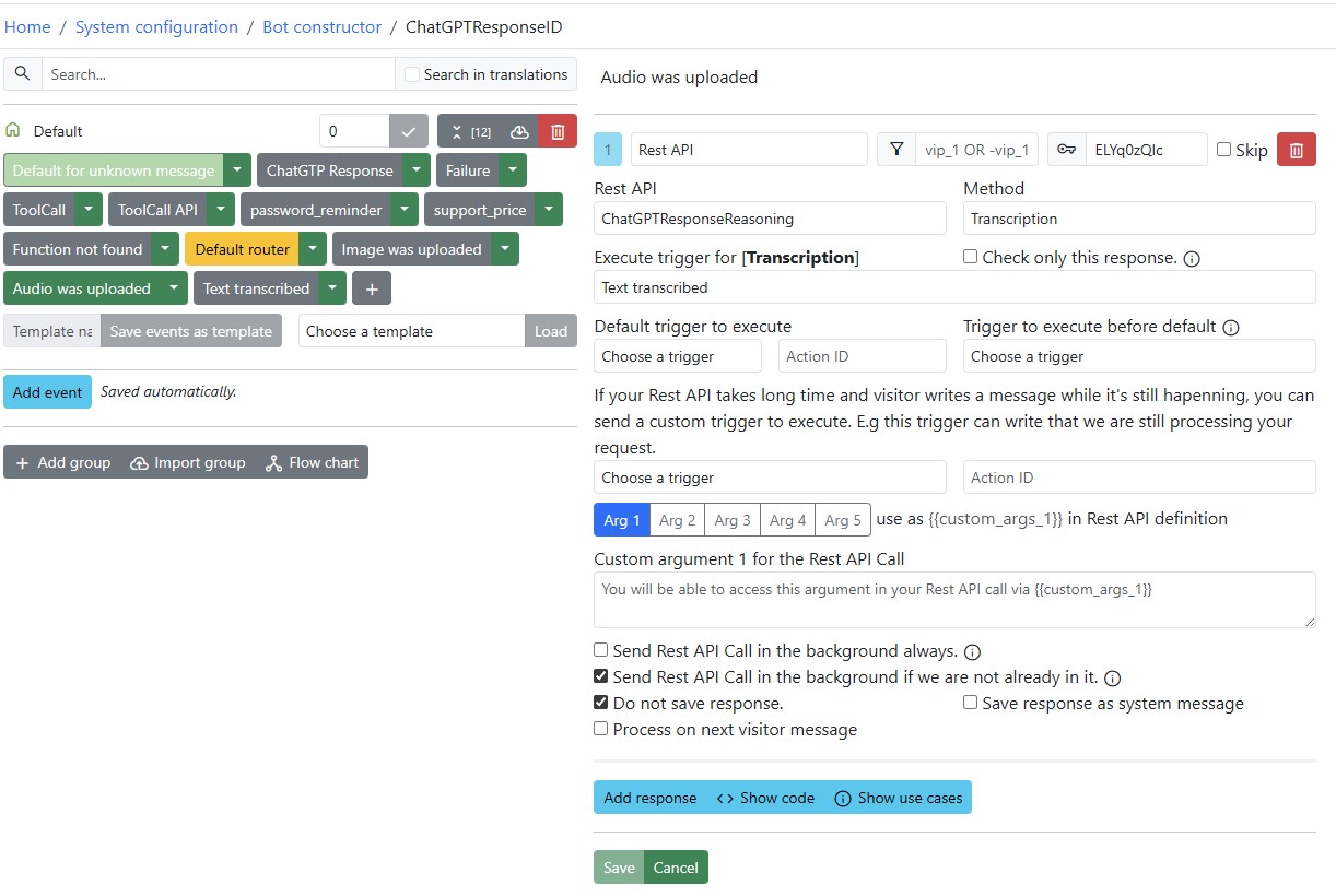 Audio file upload detection